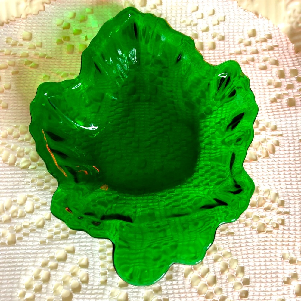 Vintage green candy dish